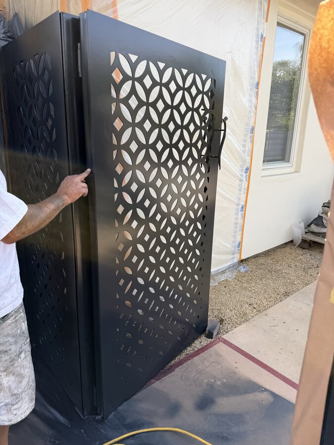 Composite-look double gate panel in Montecito